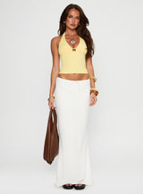 Impress Me Halter Top Lemon
