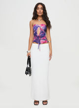 Moorey Strapless Top Purple Multi