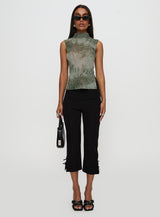 Nights All Alone High Neck Top Multi
