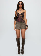 Start A Fire Mesh Cami Top Multi