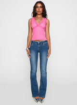 Danyia Frill Top Pink