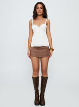 Committed Tie Back Top White