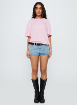Howdy Partner Oversized Graphic Tee Pink