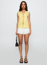 Angourie Blouse Top Lemon