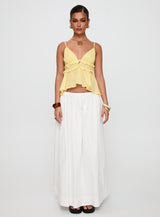Blondelle Frill Detail Top Yellow