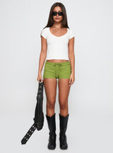 Lovely Day V Neck Top White