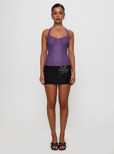 Clovah Halter Top Purple