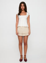 Auroraah Frill Top White