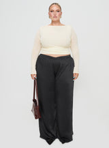 Luvinia Long Sleeve Top Cream Curve