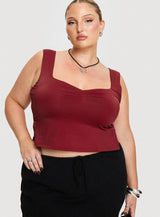 Rehna Top Burgundy Curve