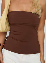 Strutter Strapless Top Chocolate