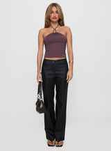 Final Tango Halter Top Plum