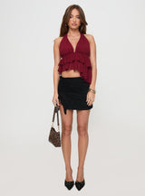 Philomela Top Burgundy