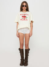 Fresh Cherries Oversized Tee Yellow