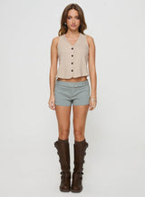 Bronson Vest Top Beige