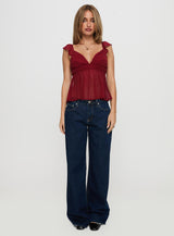 Elysea Top Burgundy