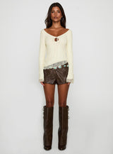 Hyacinthe Long Sleeve Top Cream