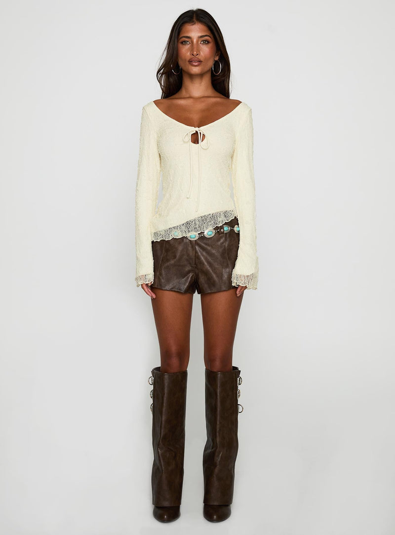 Hyacinthe Long Sleeve Top Cream