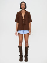 Since New York Top Brown