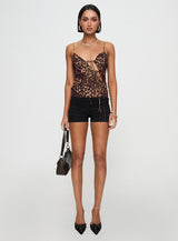 Mariah Top Leopard