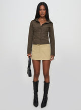 Held My Hand Long Sleeve Top Brown Stripe