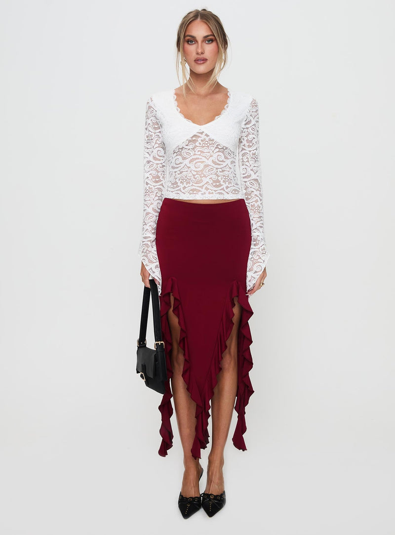 Honeymoon Lace Top White