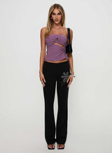 Reckless Abandon Strapless Top Mauve