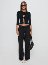 Giabella 3/4 Sleeve Top Black