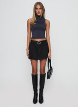 Cella Mock Neck Top Grey