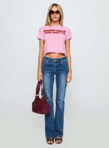 Sonny And Cher Vintage Graphic Top Pink