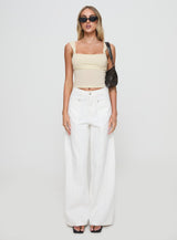 Francois Backless Top Cream