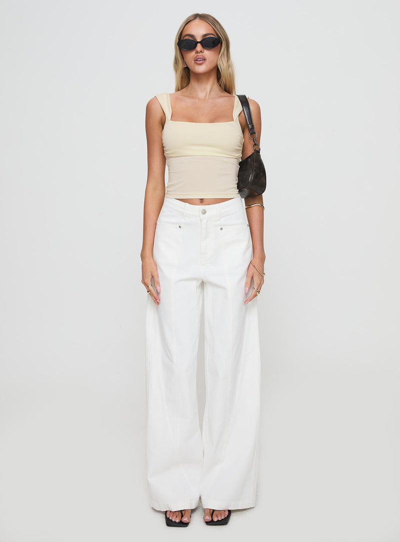 Francois Backless Top Cream