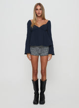 Khalea Long Sleeve Top Navy