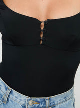 Kirsta Long Sleeve Bodysuit Black