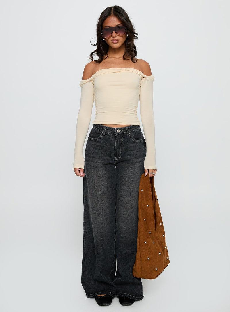 Dusky Long Sleeve Top Cream