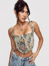 Tender Heart Corset Top Multi