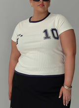 Track Record Graphic Top Cream Curve