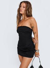 Yumiko Strapless Playsuit Black