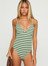 Like A Daydream Bodysuit Green / Cream