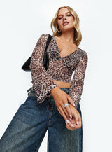 Fast Times Long Sleeve Top Leopard