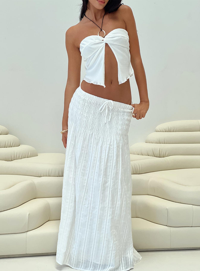 Lose It Strapless Top White