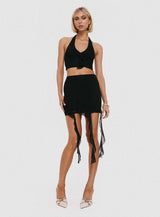 Hathaway Ruffle Set Black