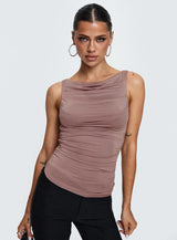 Kind To Another Ruched Top Mauve
