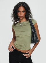 Musia Cowl Neck Top Green