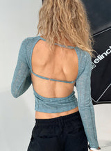 Oriton Long Sleeve Top Blue