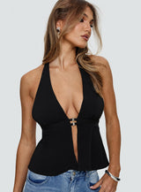 Brealle Halter Top Black