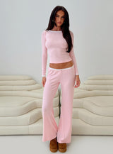 Whimsie Long Sleeve Sleep Top Pink