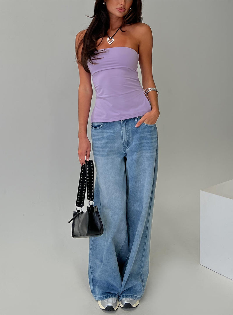 Strutter Strapless Top Purple