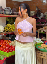Jezabele Halter Top Pink Stripe