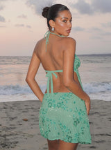 What A Coincidence Beaded Top Teal